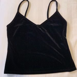 black velvet crop top